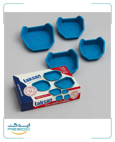 کست لاستیکی آبی تکسان (4عددی)